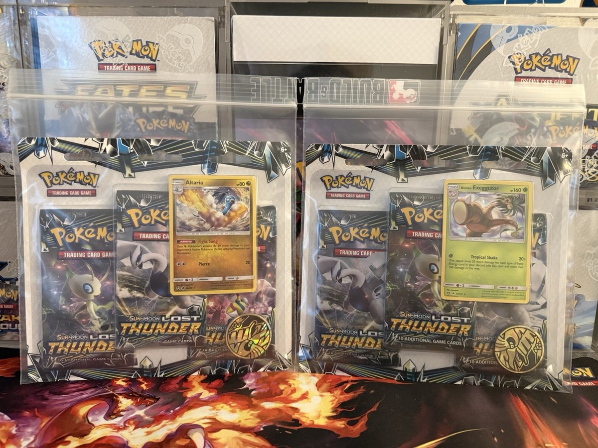 Pokemon Sun & Moon Lost Thunder 3 Pack Blister Set Of 2 - Altaria