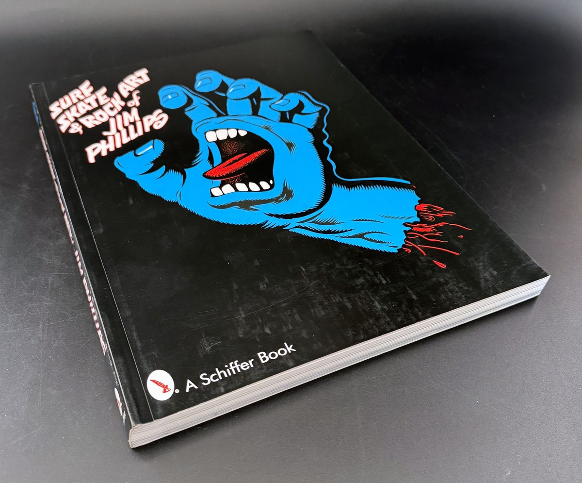 Jim Phillips SIGNED Surf Skate & Rock Art SC Screaming Hand PSA