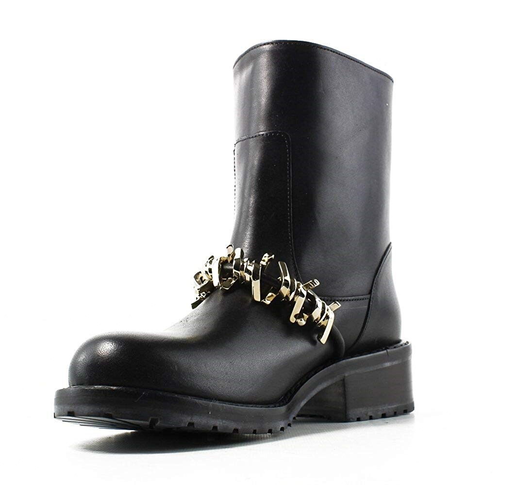 DSQUARED2 Womens Flat Ankle Boot Black leather SZ 37 | eBay