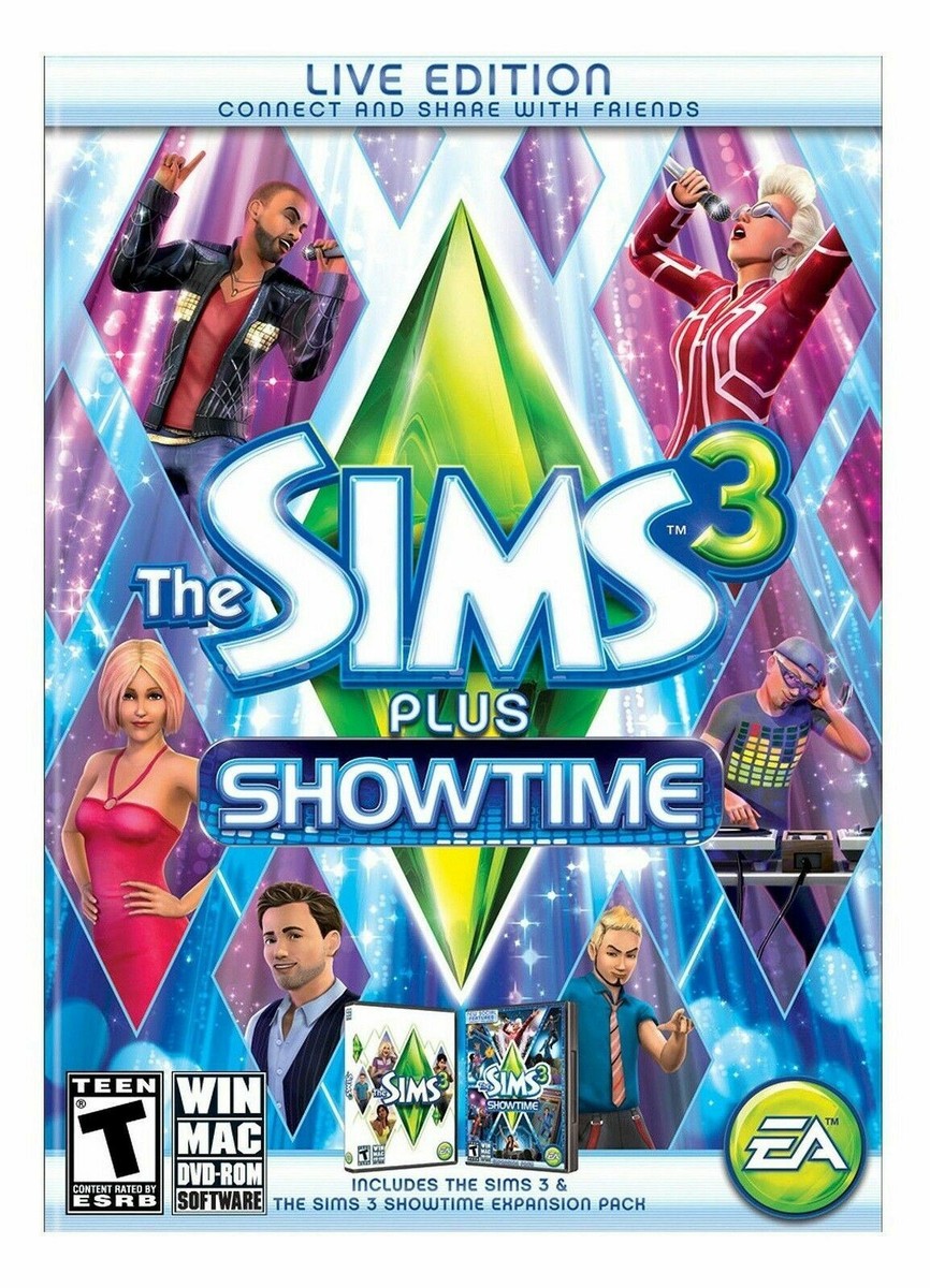 The Sims 3 PLUS Showtime Expansion Pack PC/MAC Video Game Live