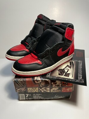 DS NEW 1994 NIKE AIR JORDAN 1 I BANNED MENS SIZE 7.5 BRED ROYAL