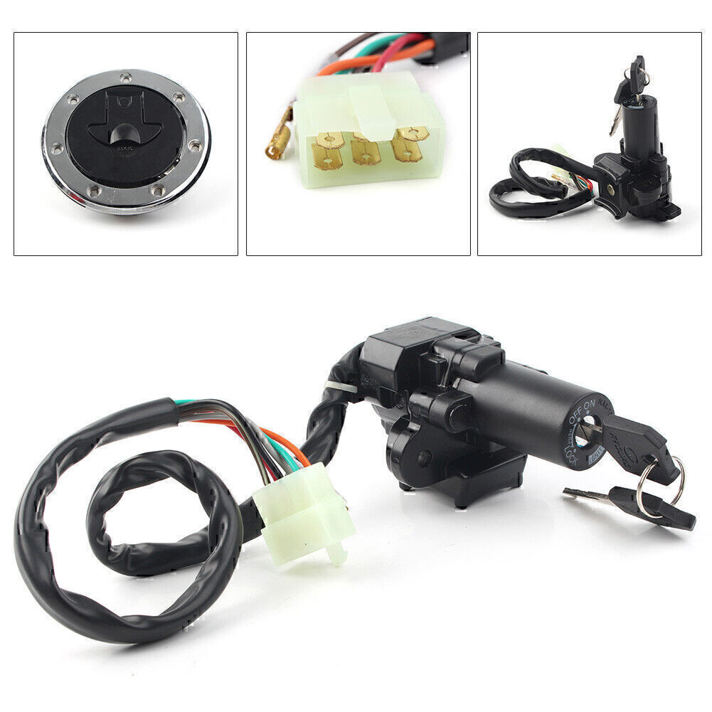 Ignition Switch Gas Cap Cover Lock w/Key Set For Kawasaki ZX7R