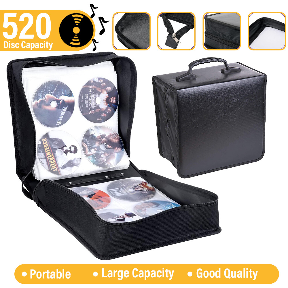 520 Capacity DVD CD DISC Holder Album Storage Case Folder Wallet