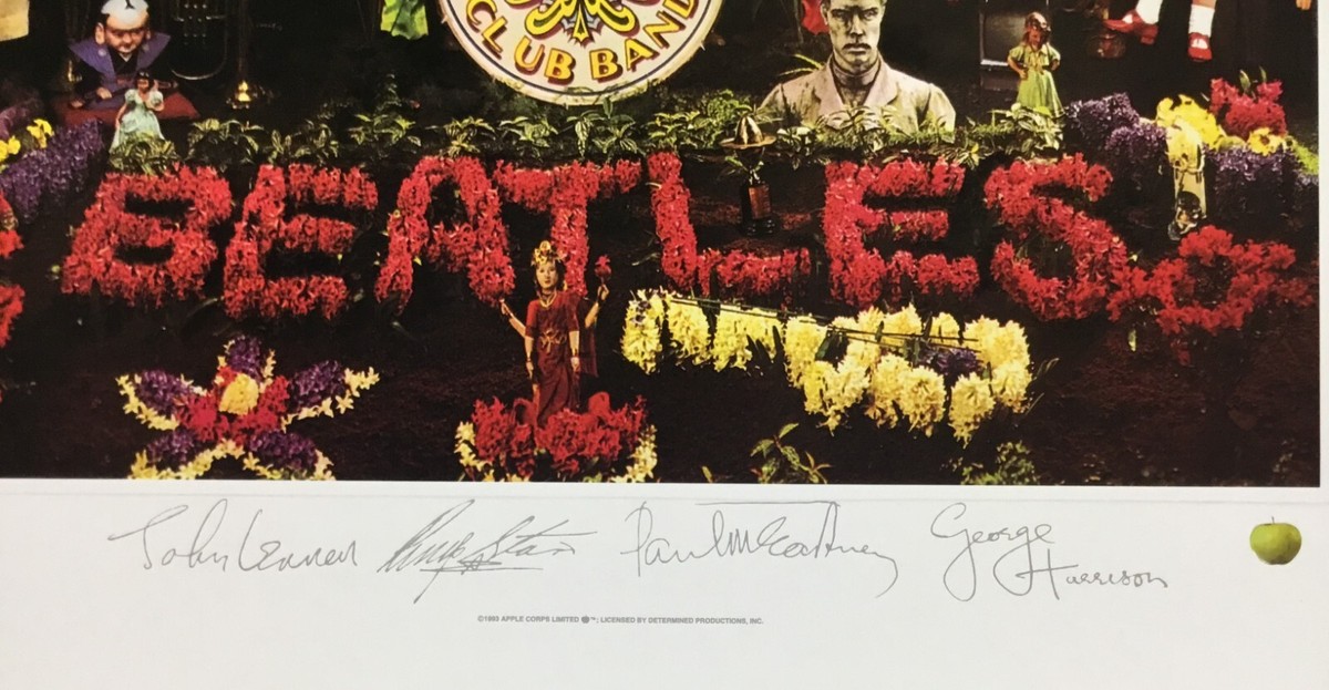 The Beatles Sgt Pepper Facsimile Signed Open Edition Lithograph