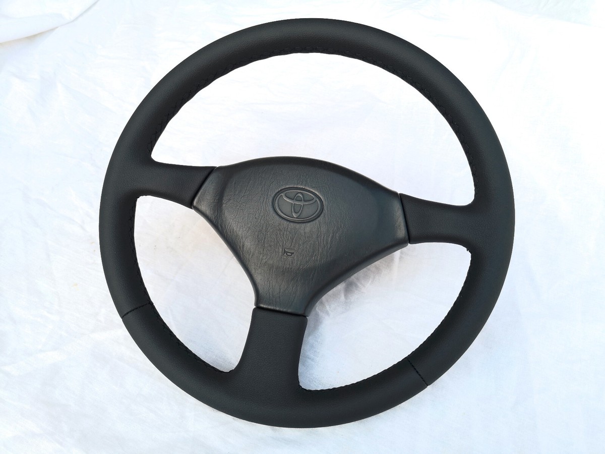 Toyota MR2 SW20 JDM Steering Wheel NEW Black Leather Genuine OEM