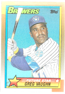 1990 Topps Greg Vaughn 57 Future Star Rookie Milwaukee Brewers