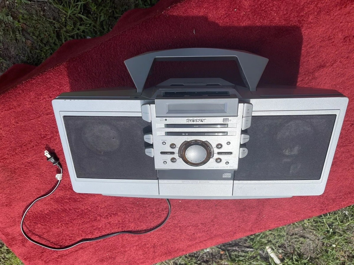 SONY ZS-D55 Portable Stereo Radio CD Cassette Boombox, CD PLAYER
