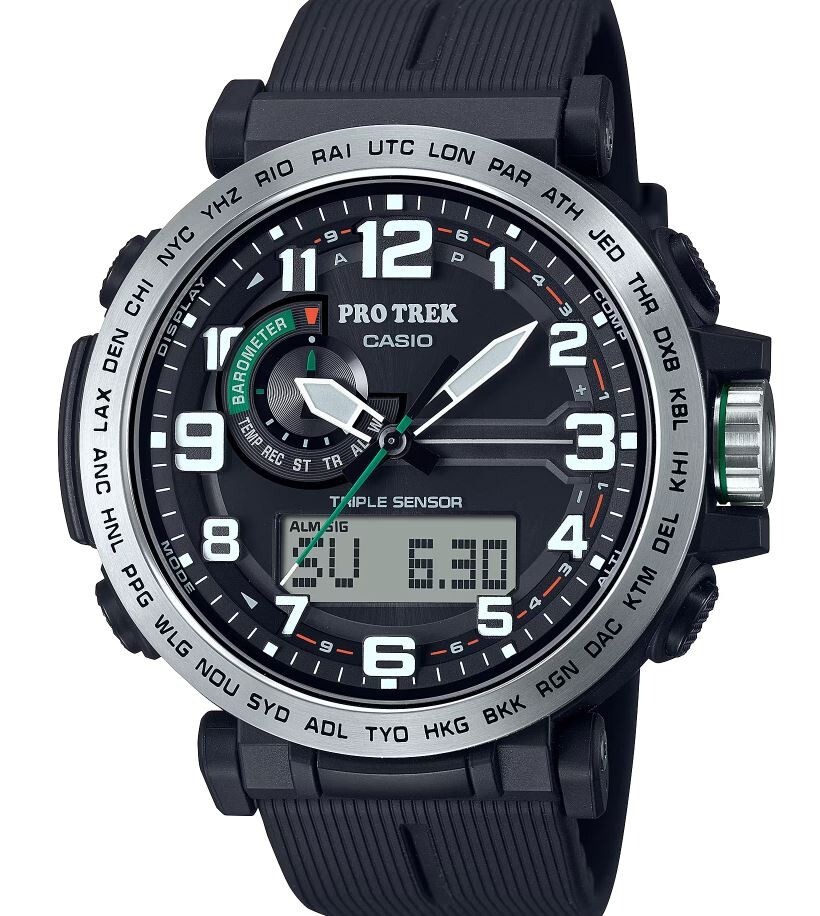 Casio Pro Trek Men's Solar Powered Altimeter Thermometer Watch