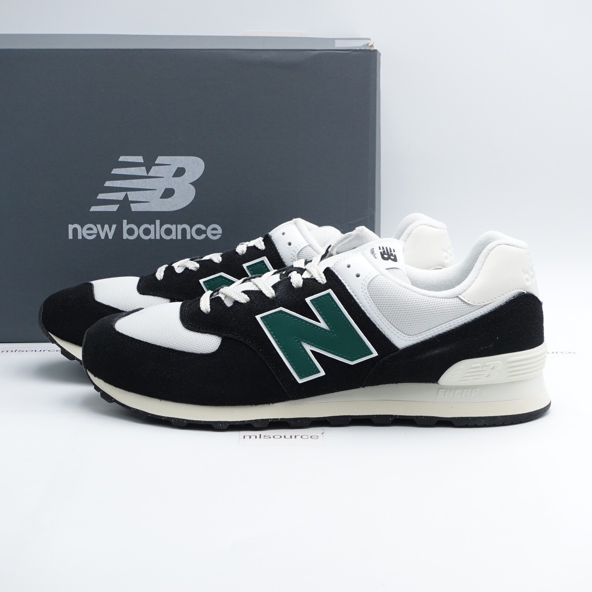 New Balance 574 Sneakers U574RBG Black/White Size 7.5 Men's / 9