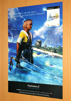 2002 Final Fantasy X 10 Old Advertising Small Poster Promo Ad