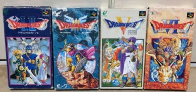 Nintendo Super Famicom Dragon Quest I.II & III & V & VI set Japan