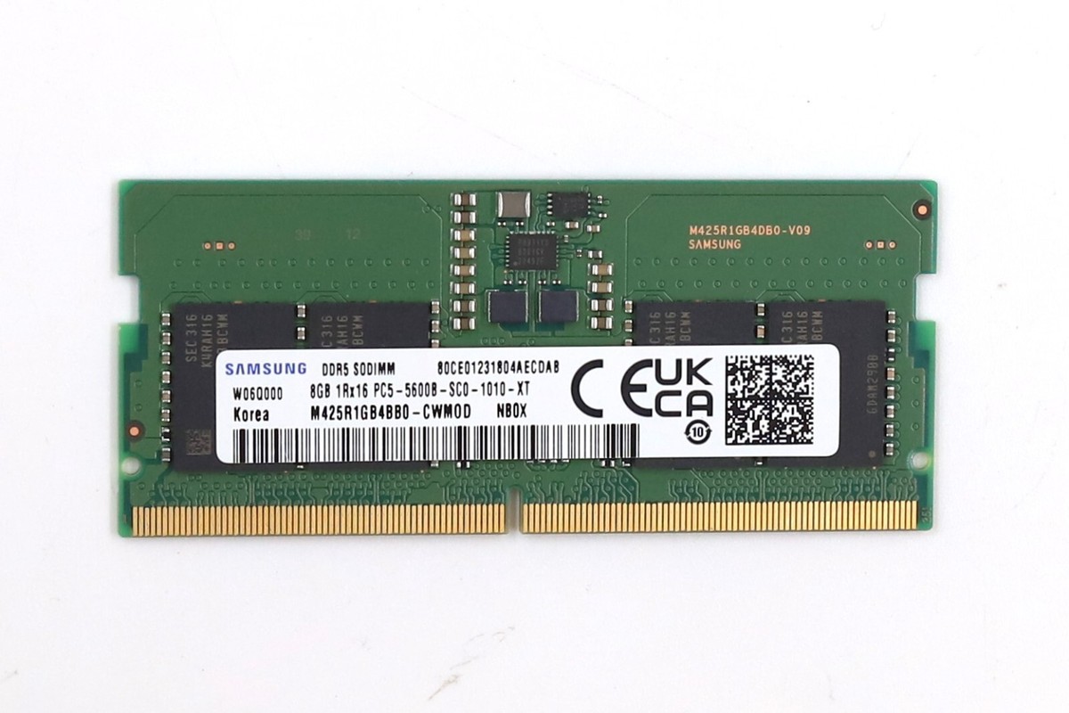 Samsung 8GB 1Rx16 PC5-5600B-SC0-1010-XT Laptop Memory M425R1GB4BB0