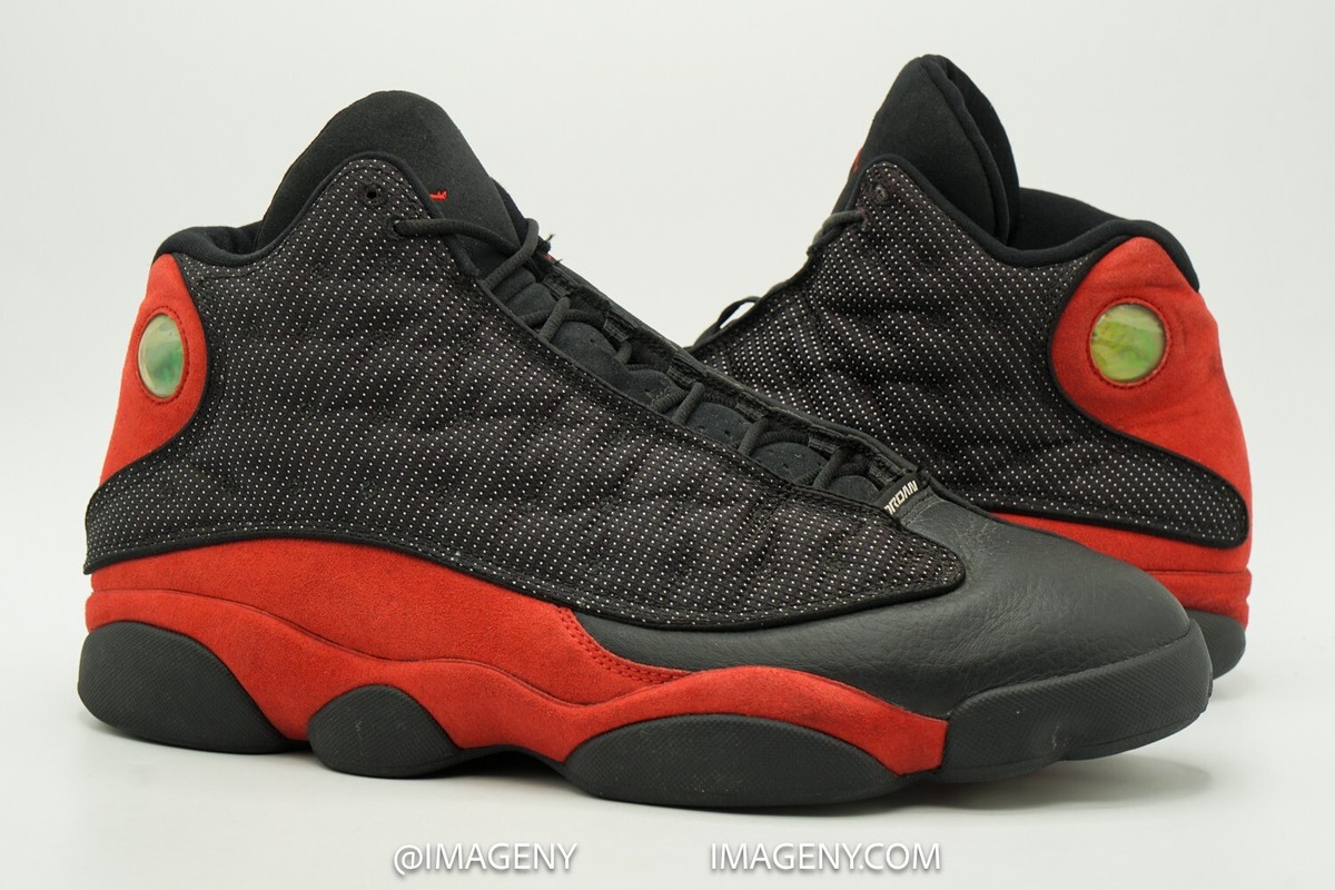 AIR JORDAN 13 XIII RETRO USED MISMATCH SIZE BRED BLACK VARSITY RED