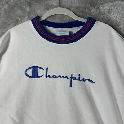 90s Champion Reverse Weave USA Made Sweatshirt Men's M White Red