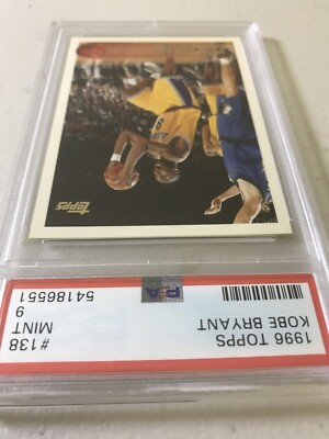 1996 Topps Basketball Kobe Bryant Rookie #138 Psa 9 Mint card | eBay
