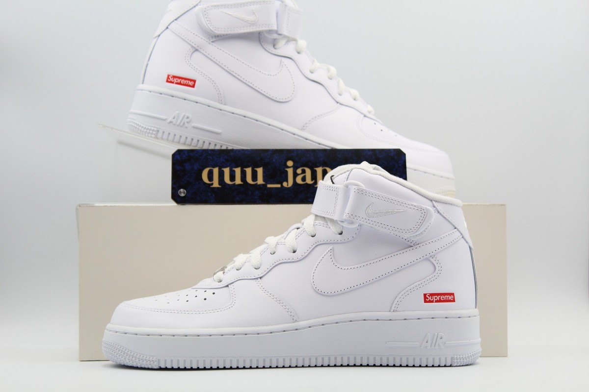 Supreme × Nike Air Force 1 Mid White FW24 FZ8784-100 Men's US4-14