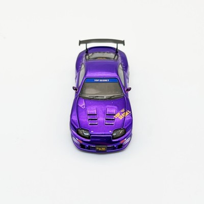Pop Race 1:64 Top Secret GT300 Supra Chrome Purple Tokyo Auto