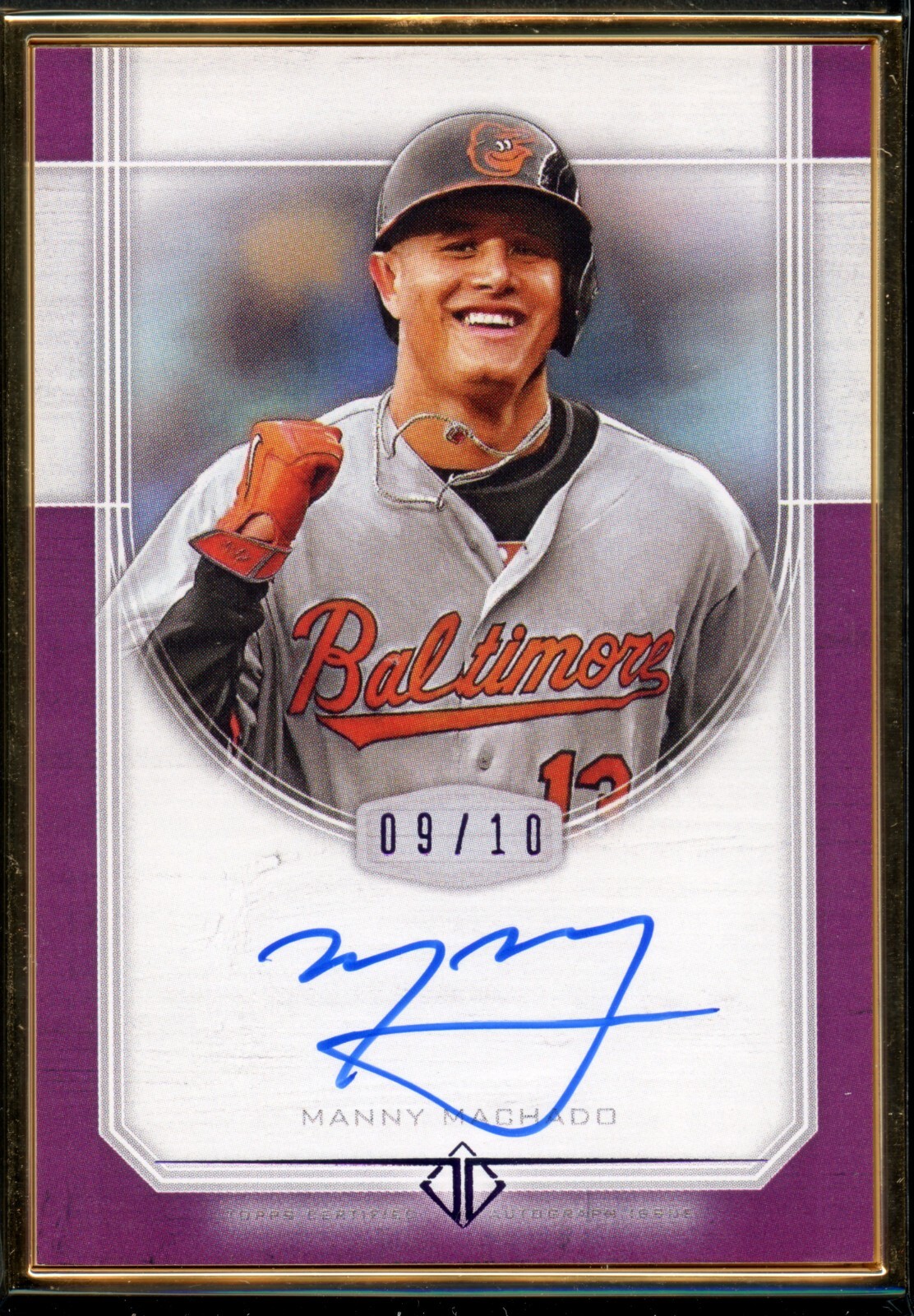 Manny Machado 2010年ルーキー直書き直筆サインカード Manny Machado