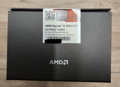AMD Ryzen™ 9 7950X3D 16-Core, 32-Thread Desktop Processor IN HAND