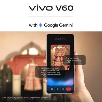 Vivo V60 5G Auspicious Gold 16GB RAM 512GB Storage Indian Global
