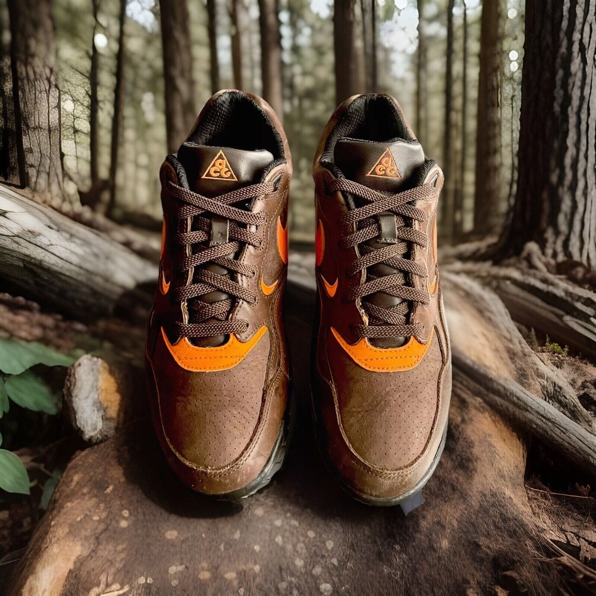 NIKE ACG AIR WILDWOOD SNEAKER BOOT BROWN/ORANGE MENS SIZE 11.5 | eBay