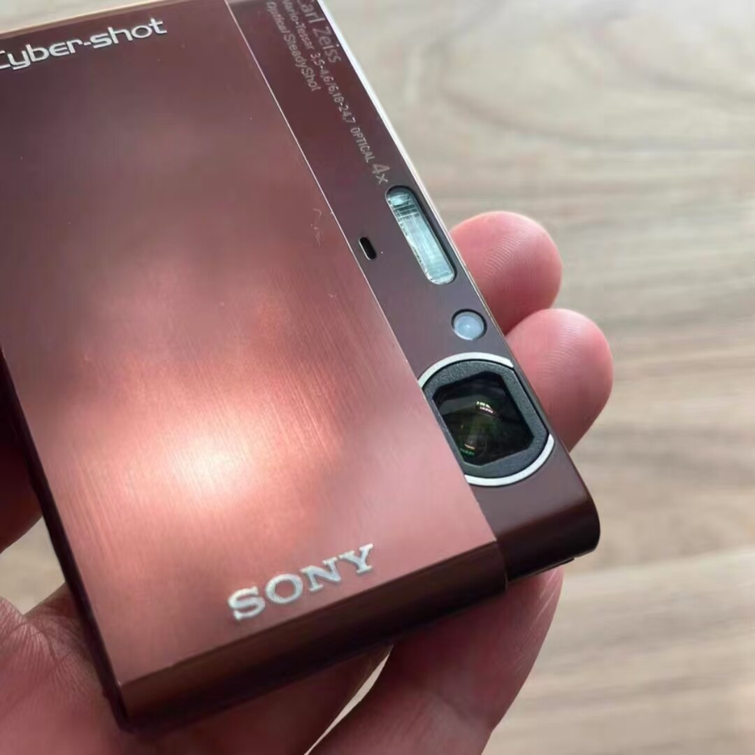 SONY Cyber Shot DSC-T77 10.1MP CCD Vintage Digital Camera Brown | eBay