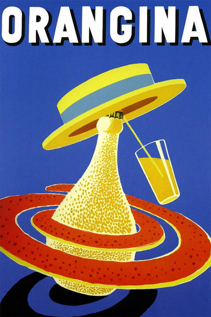 Orangina Vintage Villemot Art Print Image Wall Art Home Decor