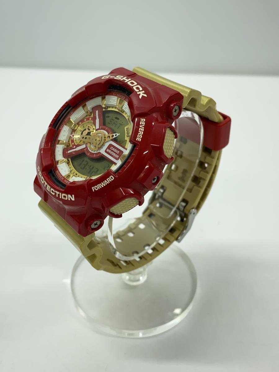 CASIO G-SHOCK Crazy Color GA-110CS Iron Man Style Quartz Red Gold