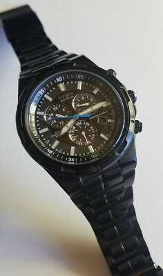 Citizen Mens E820-S069882 Eco-Drive Chronograph Watch Black Dial