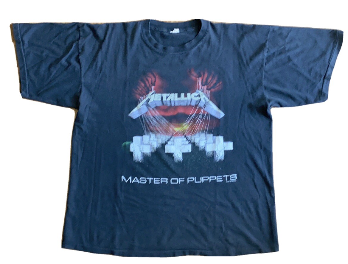 Vintage 80s 1987 Metallica Original Master of Puppets Tour Black T