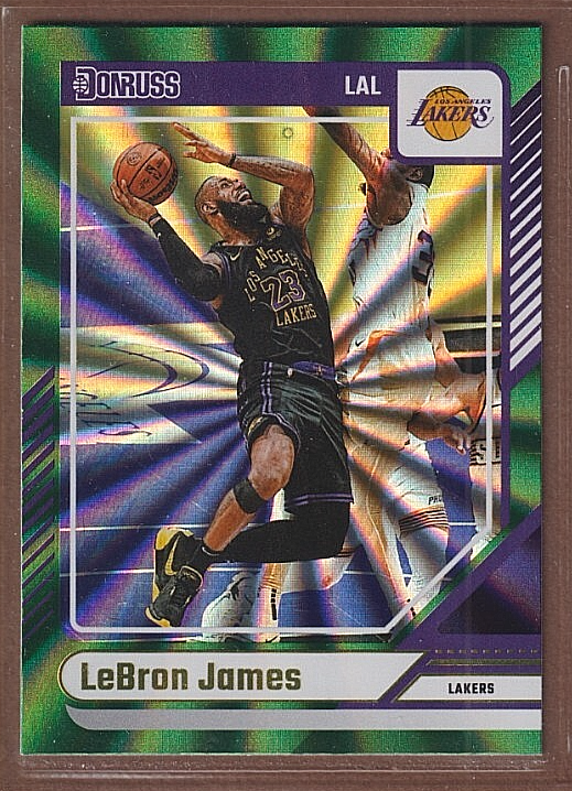 2024-25 Donruss Holo Green Laser #19 LeBron James - Los Angeles