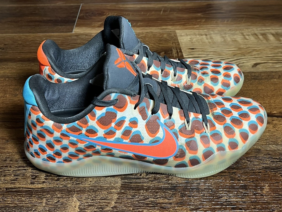Nike Kobe 11 XI Low 3D Grey Crimson Orange Blue Size 9 836183-084