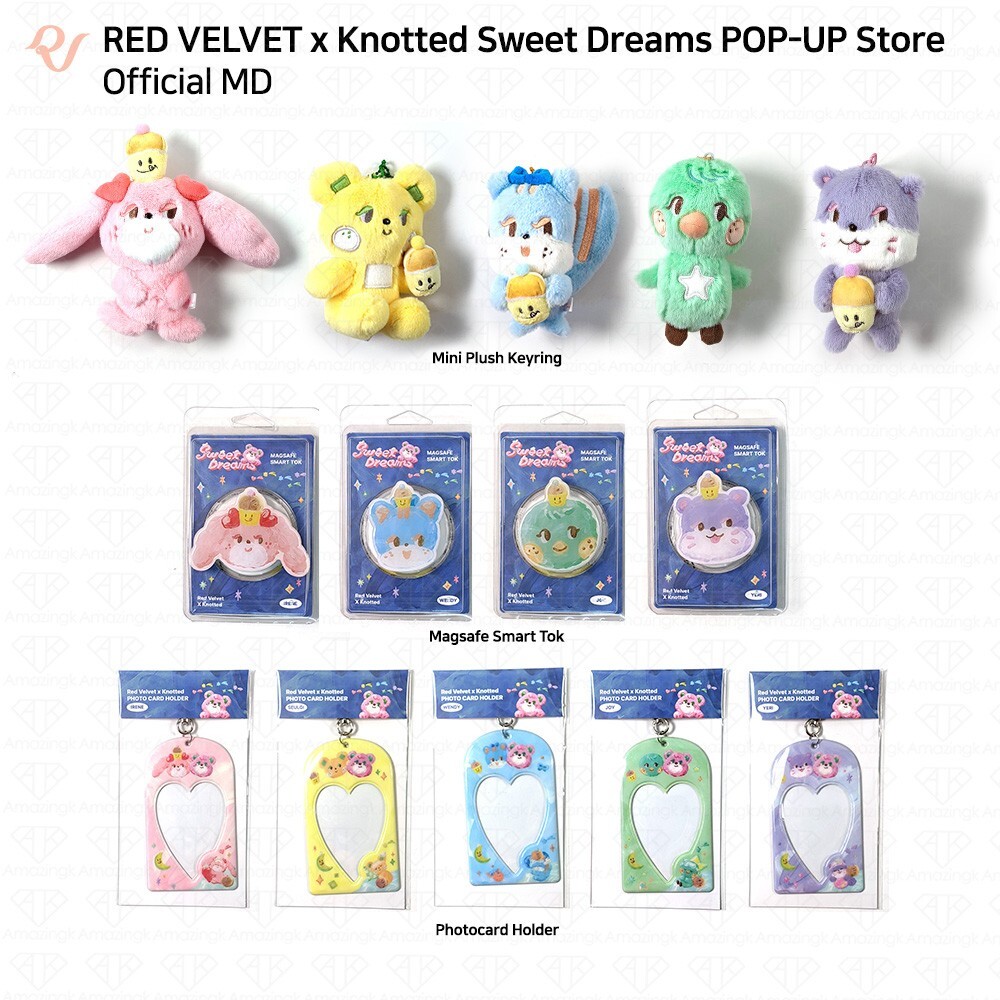 NO PHOTOCARD] Red Velvet x Knotted Sweet Dreams POP UP MD Keyring