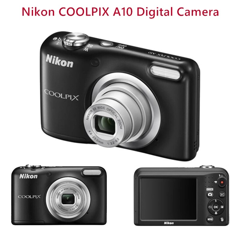 Nikon Coolpix A10 16MP Vintage Digital Camera 5X Zoom Black