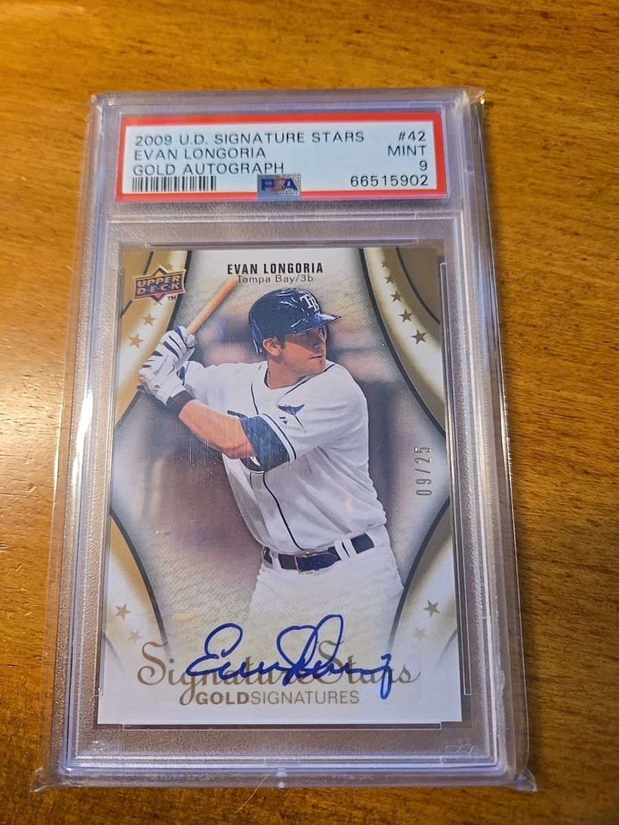 Evan Longoria Autographed Baseball Sports Trading Cards