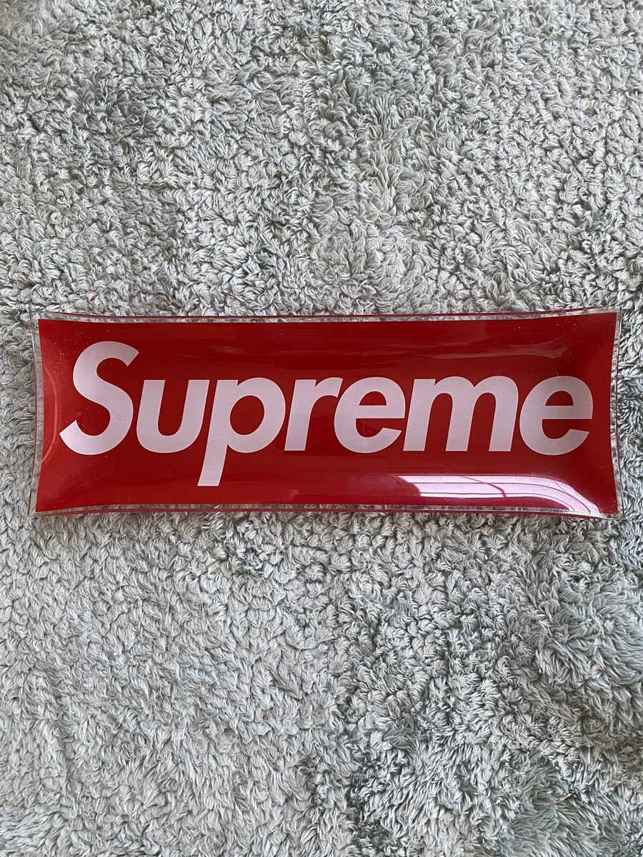 Supreme Box Logo Ashtray Clear Red SS13 100% Authentic | eBay