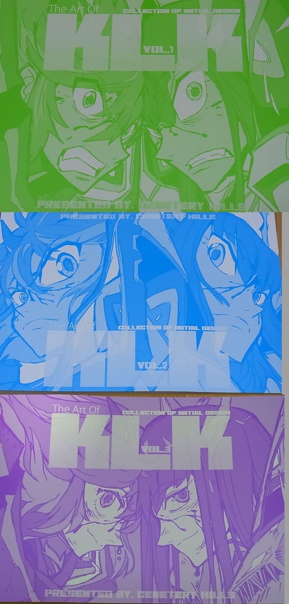 THE ART OF KLK Vol.1-3 Complete Set Kill la Kill Design art Book