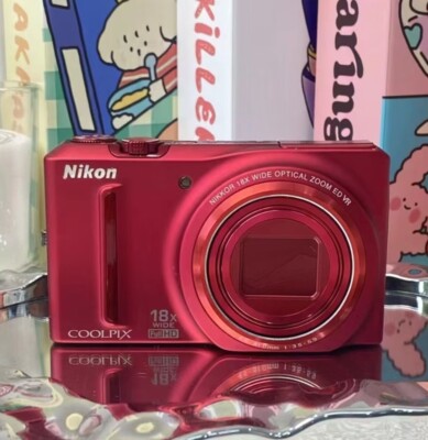 Nikon COOLPIX S9100 12.1MP 18x Zoom HD Digital Camera Red w