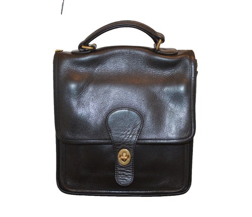Vintage Coach Beekman Messenger Brief Black Leather Bag 5266 | eBay