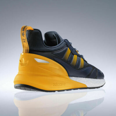 Size 11.5 - Adidas ZX 2K Boost 2.0 Crew Blue Semi Solar Gold for