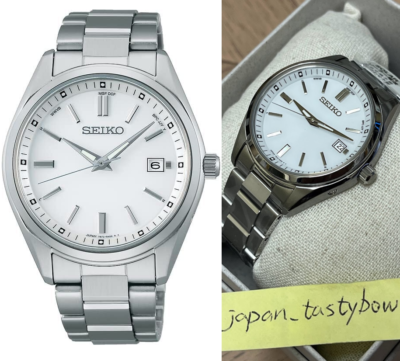 Seiko Selection SBTM317 Solar Radio Atomic White Dial Watch Men
