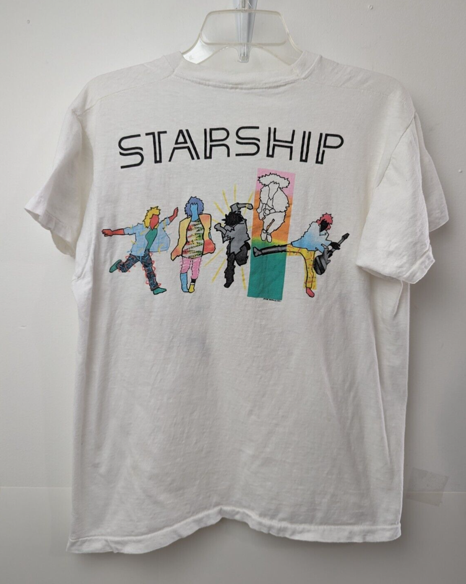Vintage Starship Band T Shirt 1985 Single Stitch White 80's Soft