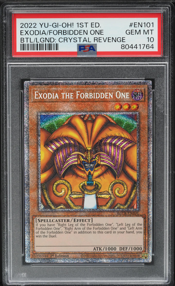 YUGIOH 1ST BLCR-EN101 EXODIA FORBIDDEN ONE STARLIGHT PSA 10 GEM