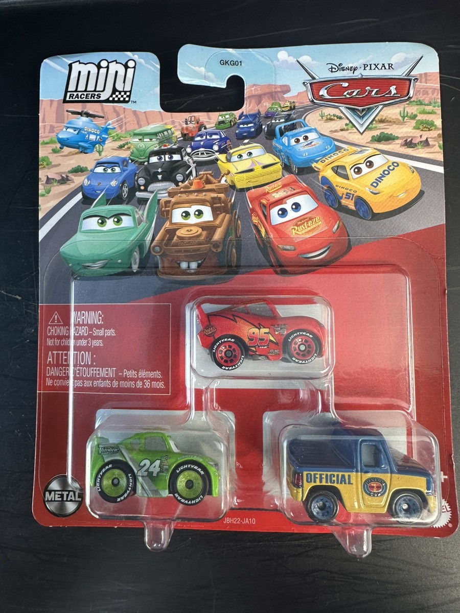 2025 Disney Pixar Cars Mini Racers 3 pk. Brick Yardley, McQueen