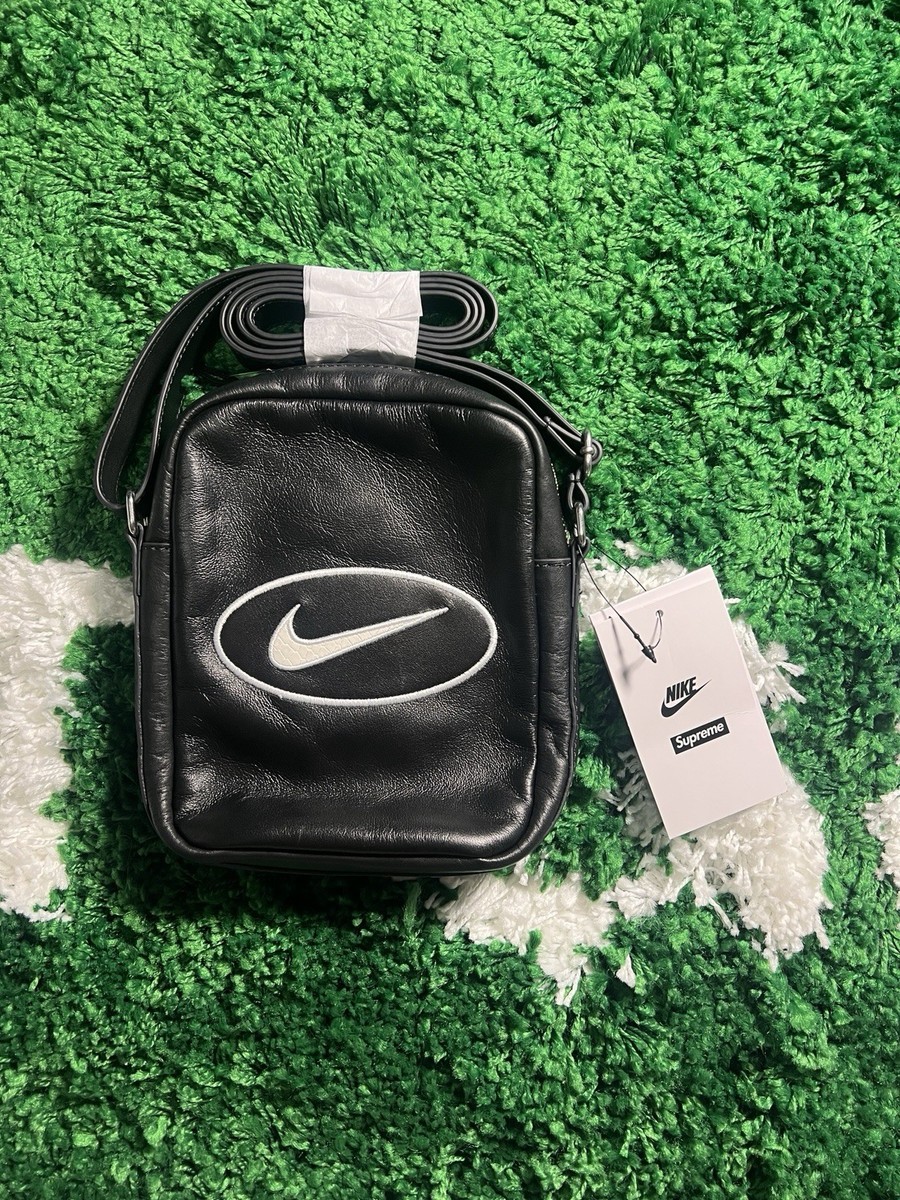 Supreme x Nike Leather Shoulder Bag Black SS25 BRAND NEW IN HAND