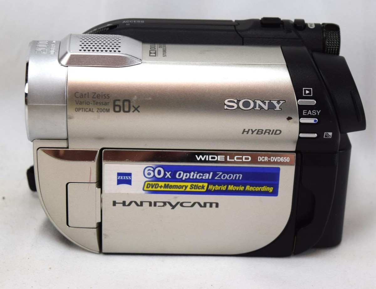 Sony Hybrid 60x Zeiss Optical Zoom Handycam Untested For Parts