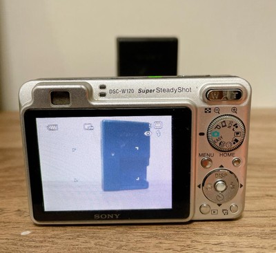 Sony DSC W120 Digital Camera 7MP 4x Zoom Silver Smile Shutter