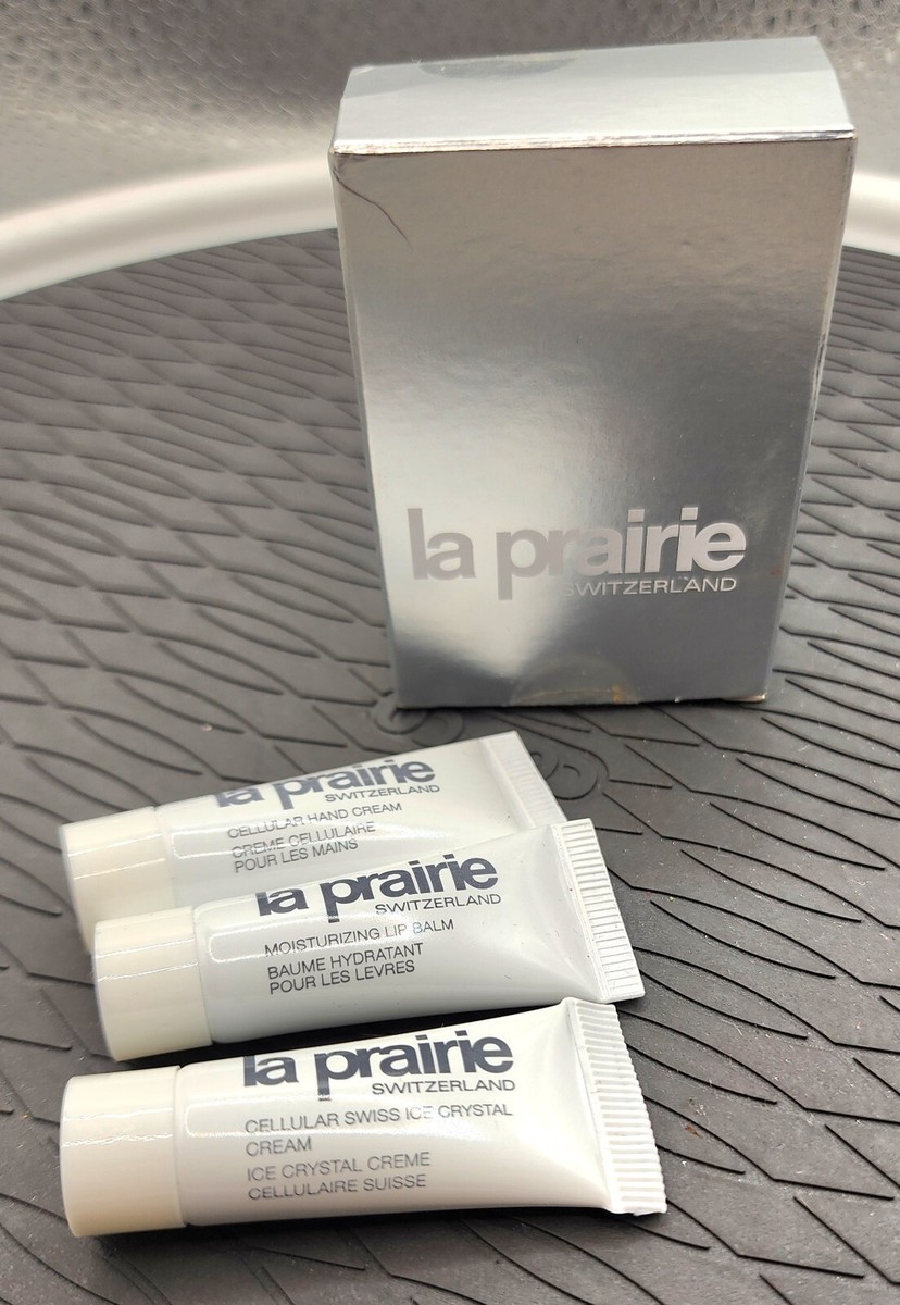 La Prairie beauty sample kit: lip balm, cellular hand cream