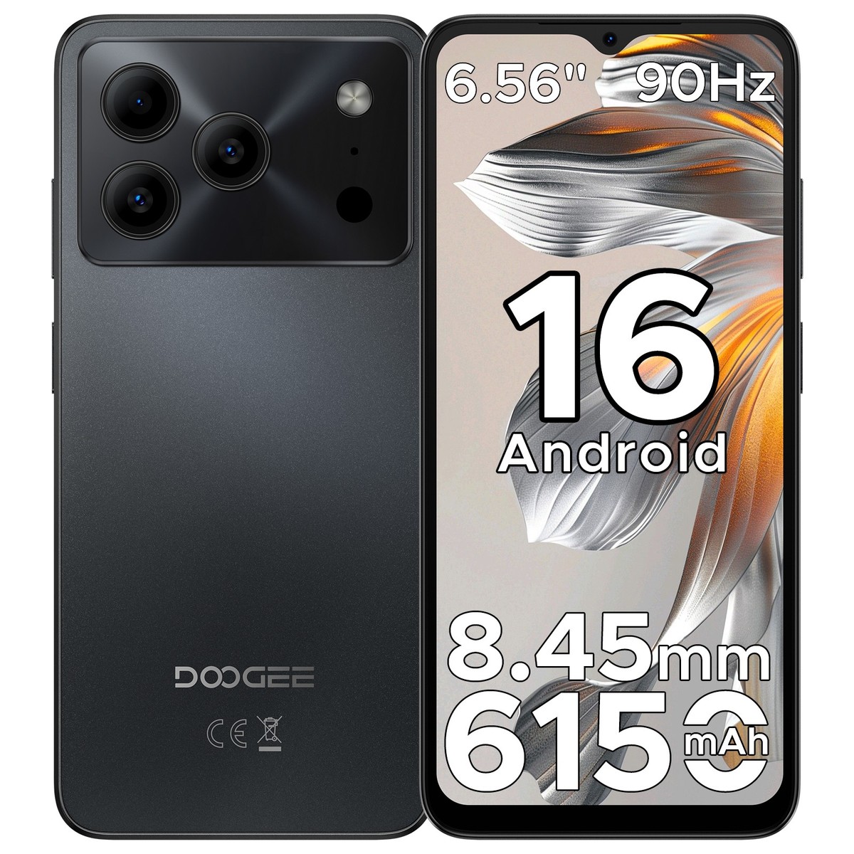 DOOGEE Note 56 Android 16 Unlocked Smartphone 24GB+64GB 6150mAh