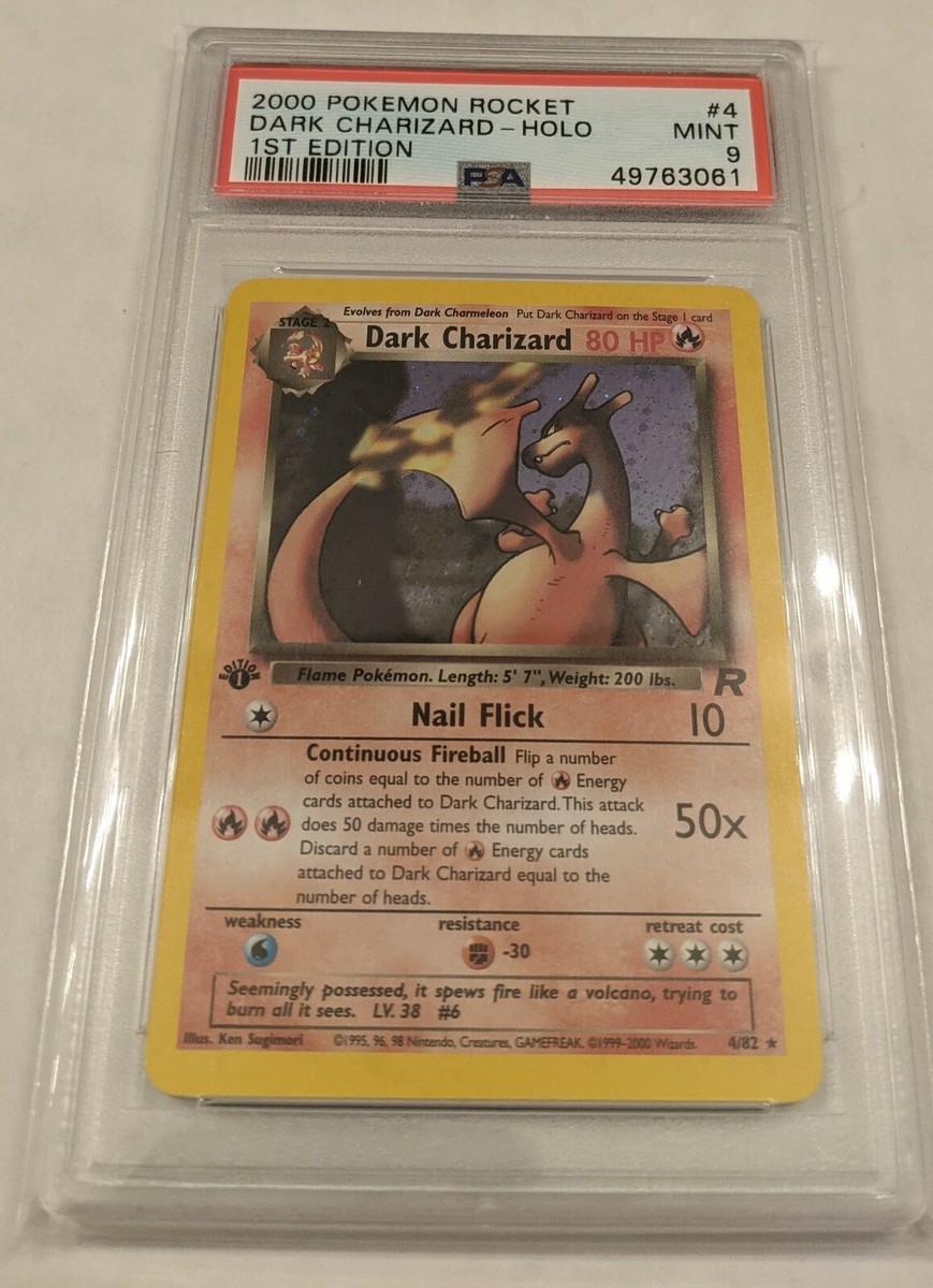 Dark Charizard 4/82 Pokemon Team Rocket Set 1st Edition Holo Card